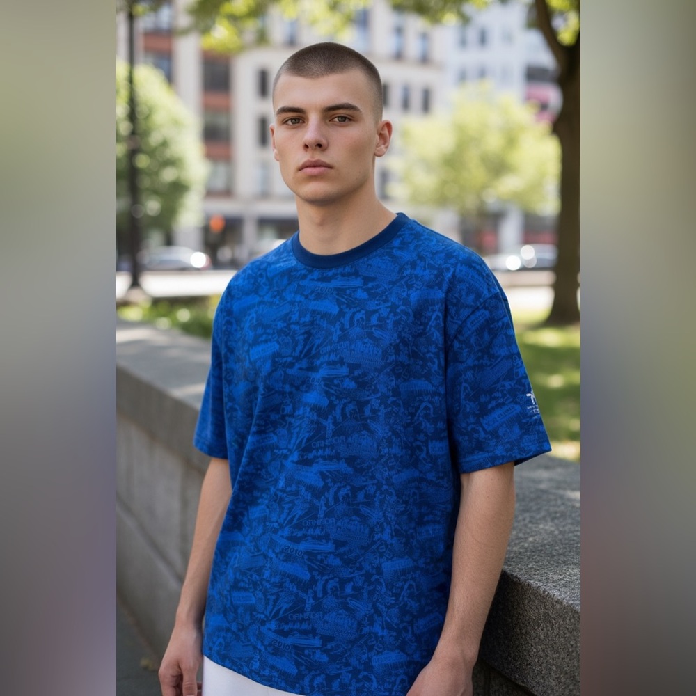 #27 Vibrant Blue Graphic Olympic 2010Men's Tee